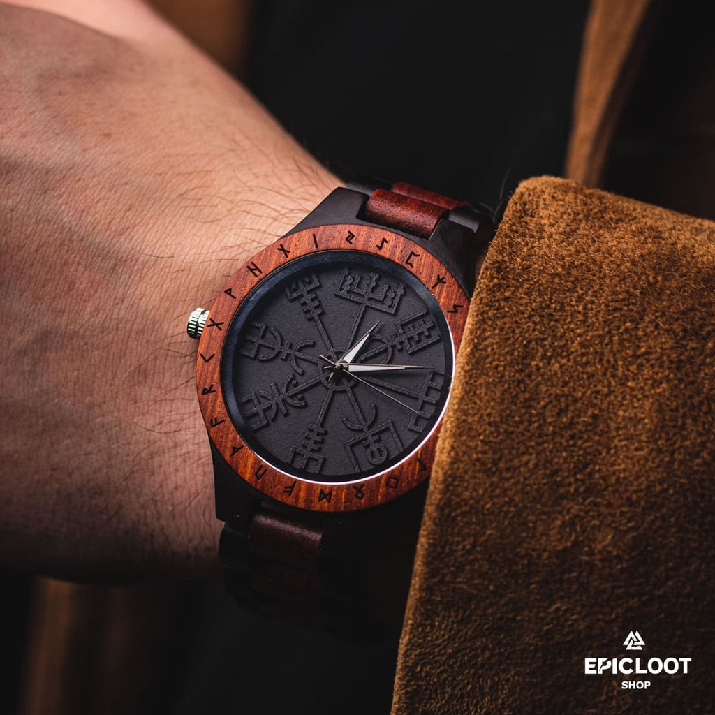 Vegvisir Wooden Watch - Dark Wood
