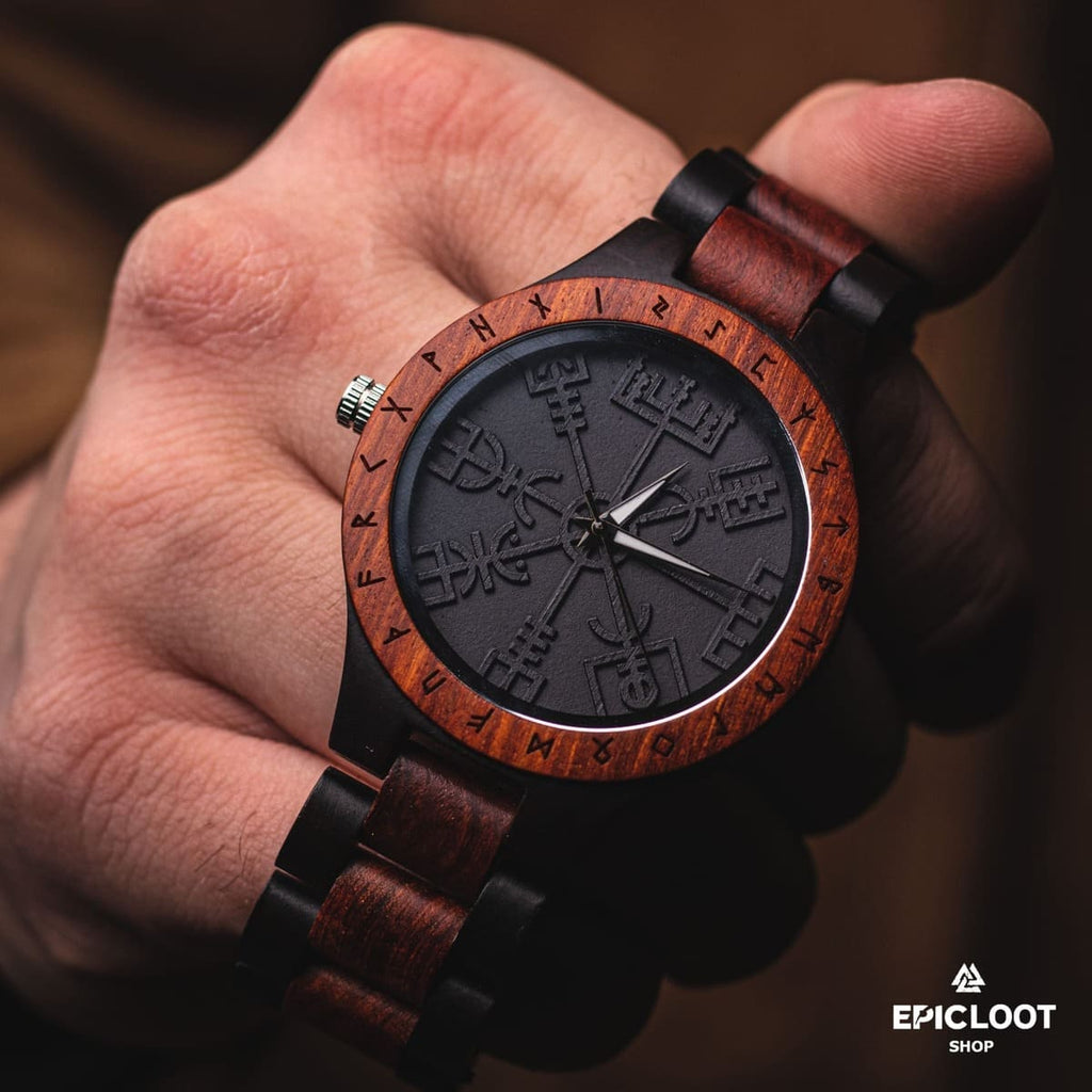 Vegvisir Wooden Watch - Dark Wood