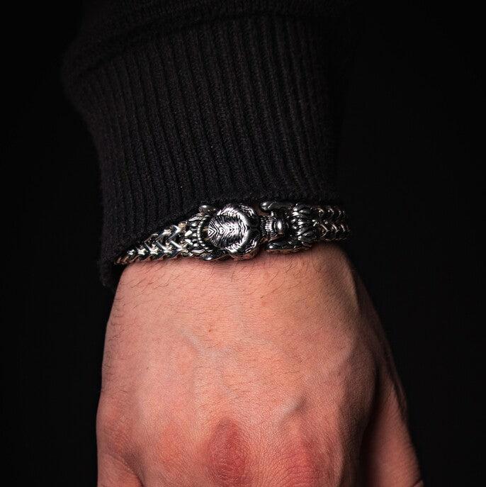 Fenrir Wolf Head Bracelet