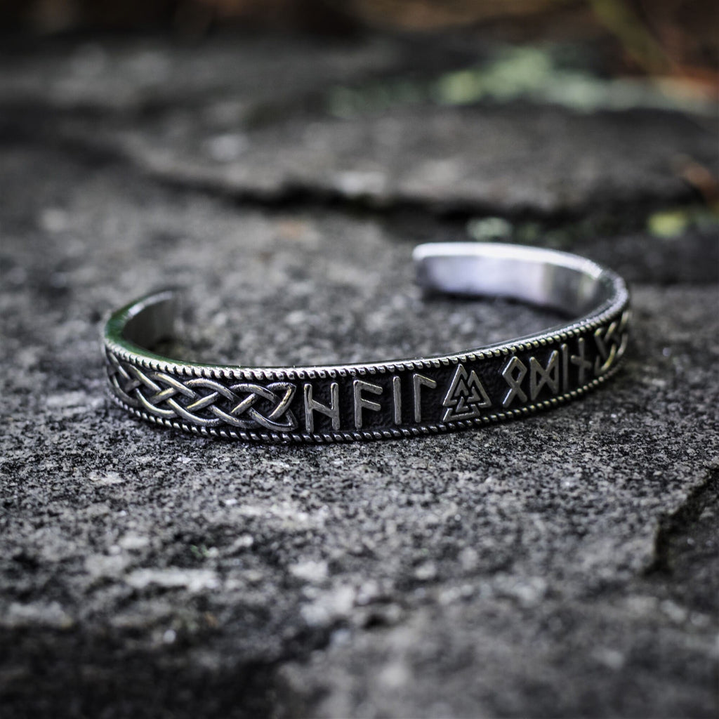 Runic Valknut Symbol Viking Bracelet