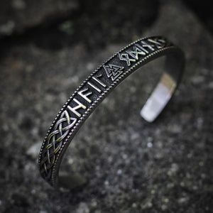 Wikinger-Armband mit runischem Valknut-Symbol