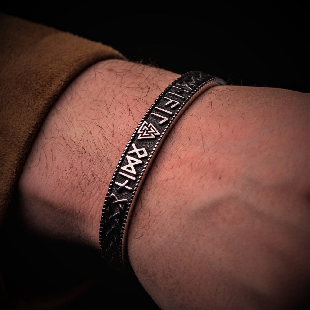 Runic Valknut Symbol Viking Bracelet