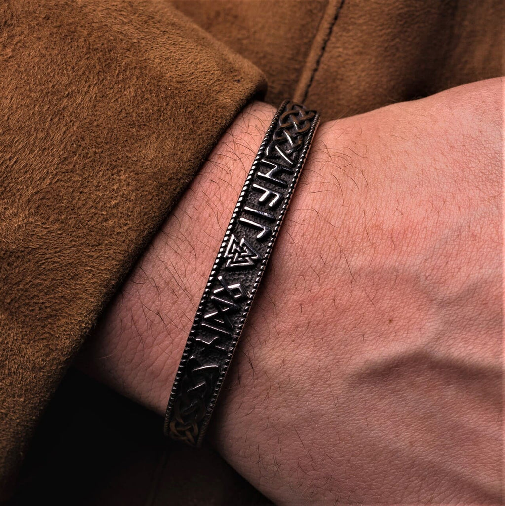 Runic Valknut Symbol Viking Bracelet