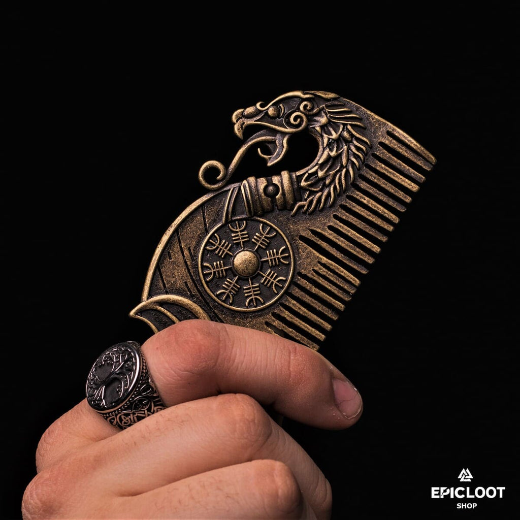Drakkar Helm of awe shield Beard Comb