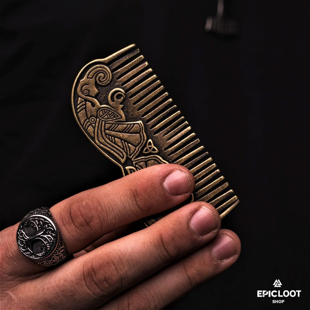 Norse Raven Viking Beard Comb