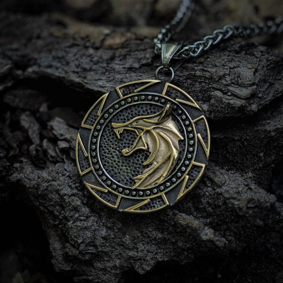 Fenrir Wolf Pendant Necklace