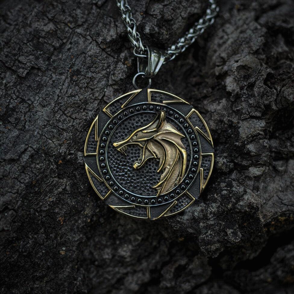 Fenrir Wolf Pendant Necklace