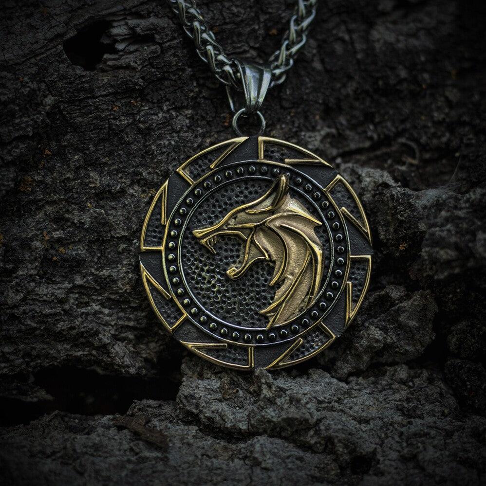 Fenrir Wolf Pendant Necklace
