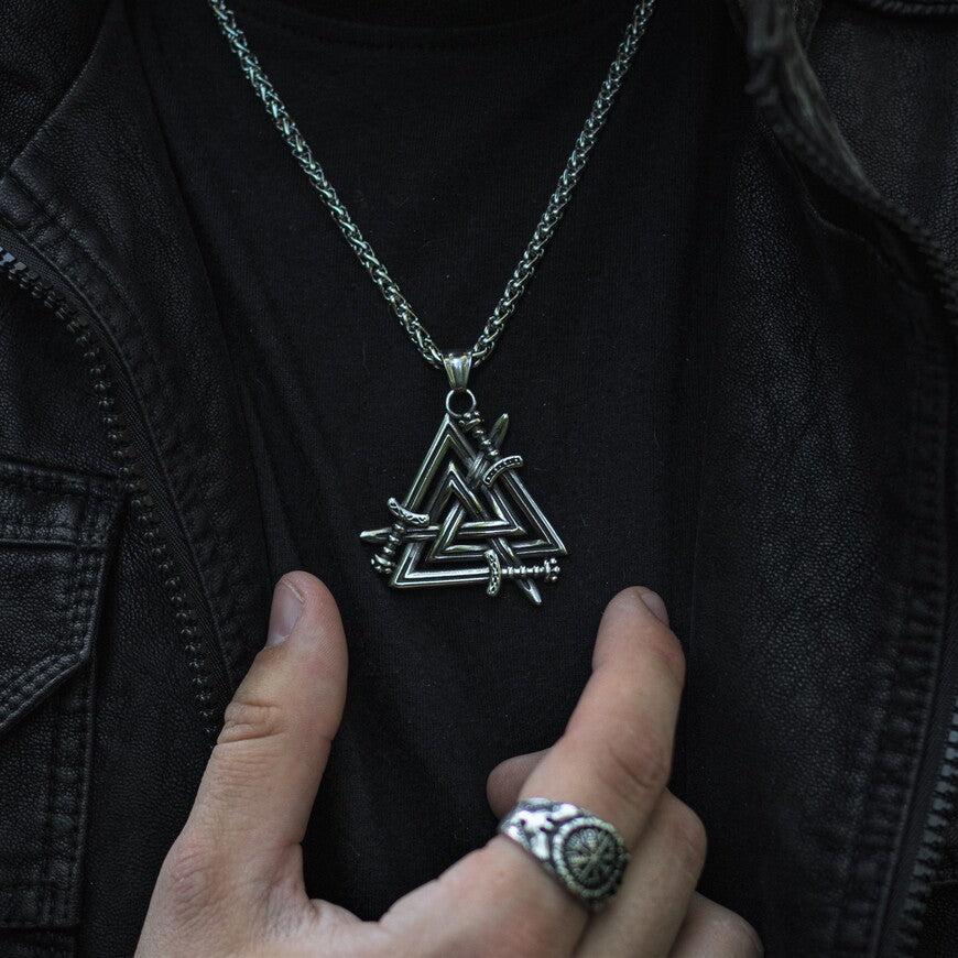 Valknut Sword Necklace