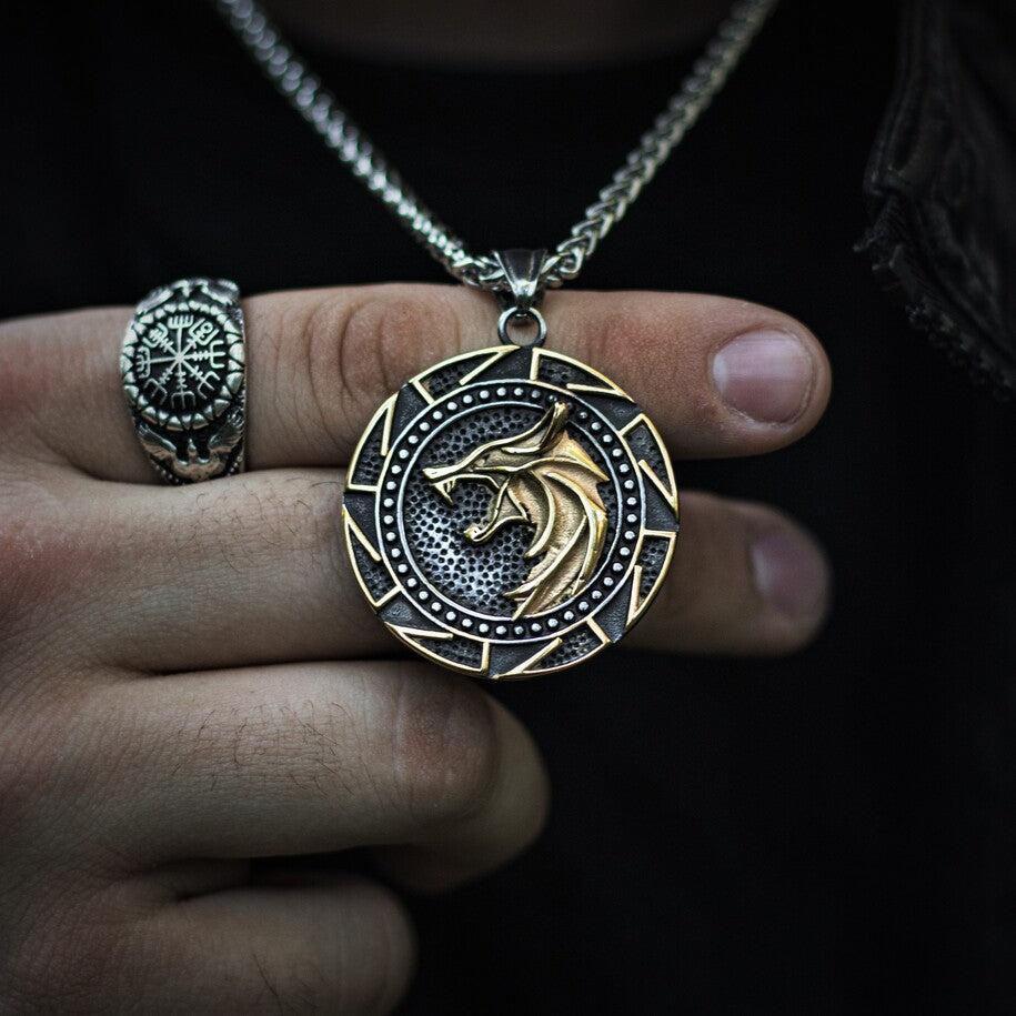 Fenrir Wolf Pendant Necklace