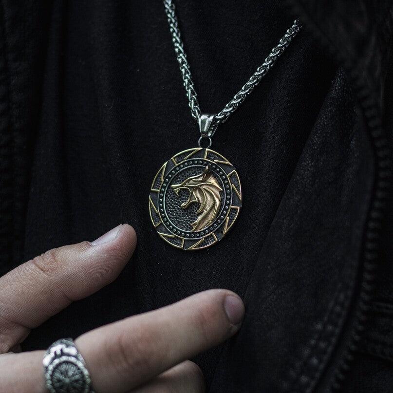 Fenrir Wolf Pendant Necklace