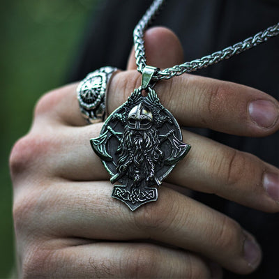 Odin & Mjonlir Pendant Necklace