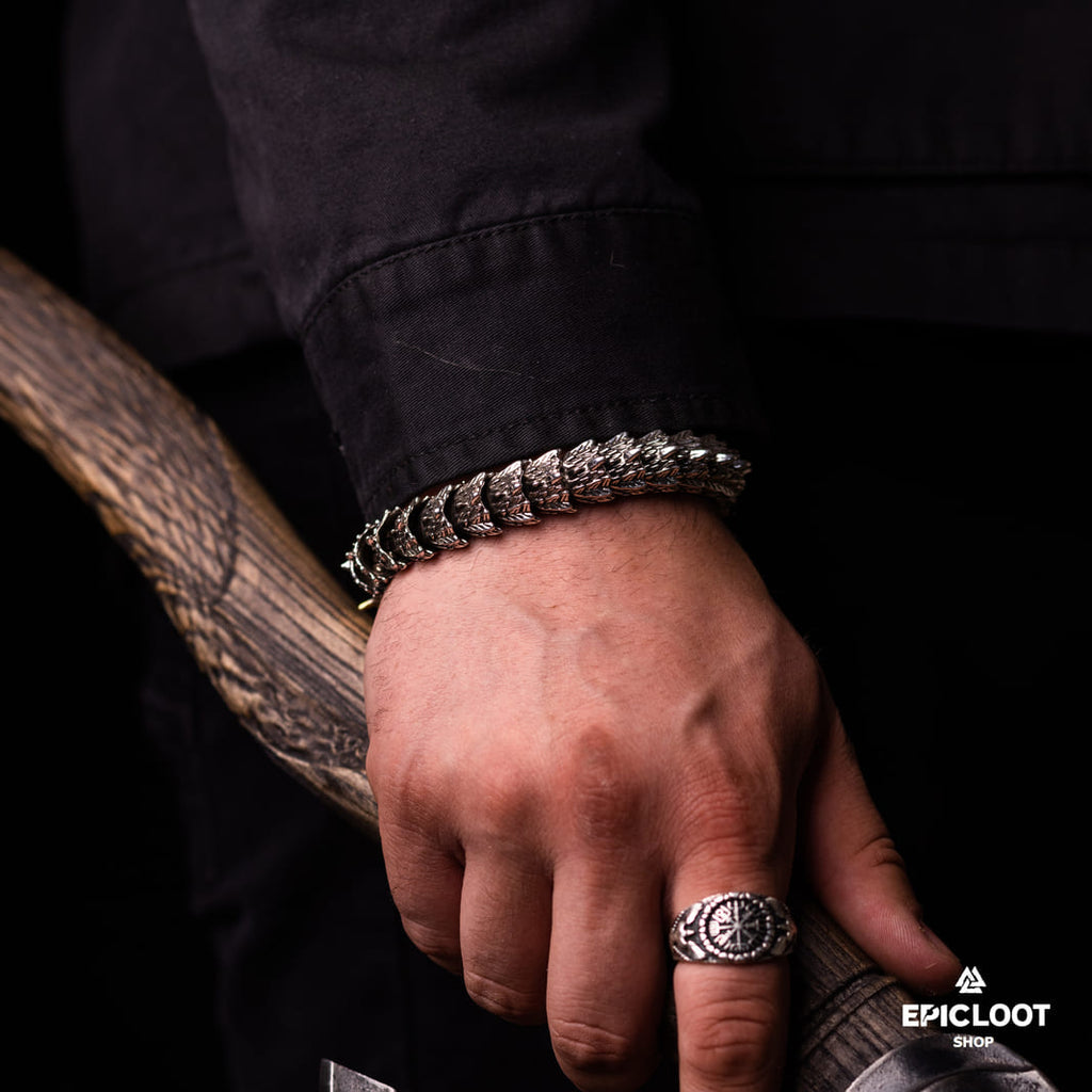 Nidhogg Norse Dragon Bracelet