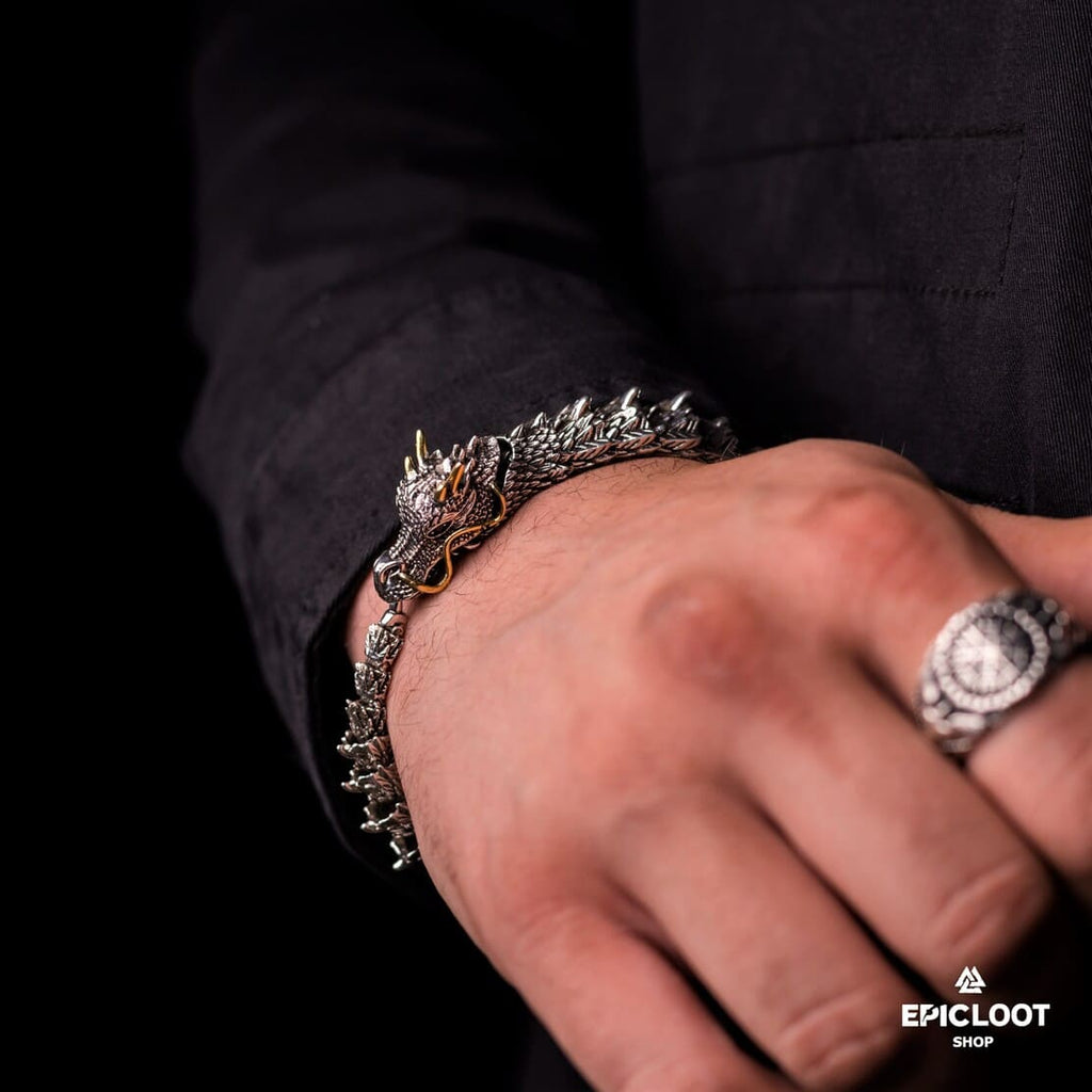 Nidhogg Norse Dragon Bracelet
