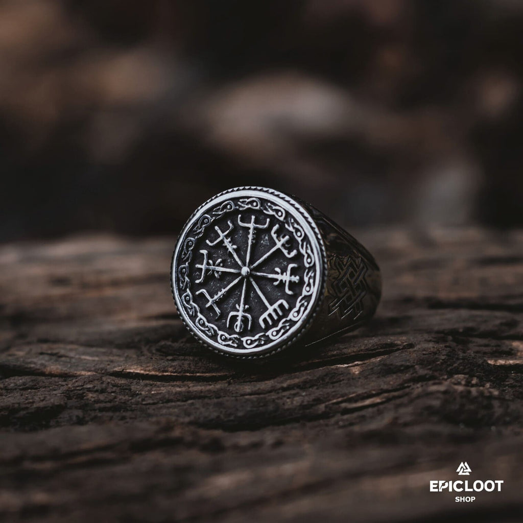 Norse Symbol Stainless Steel Vegvisir Ring