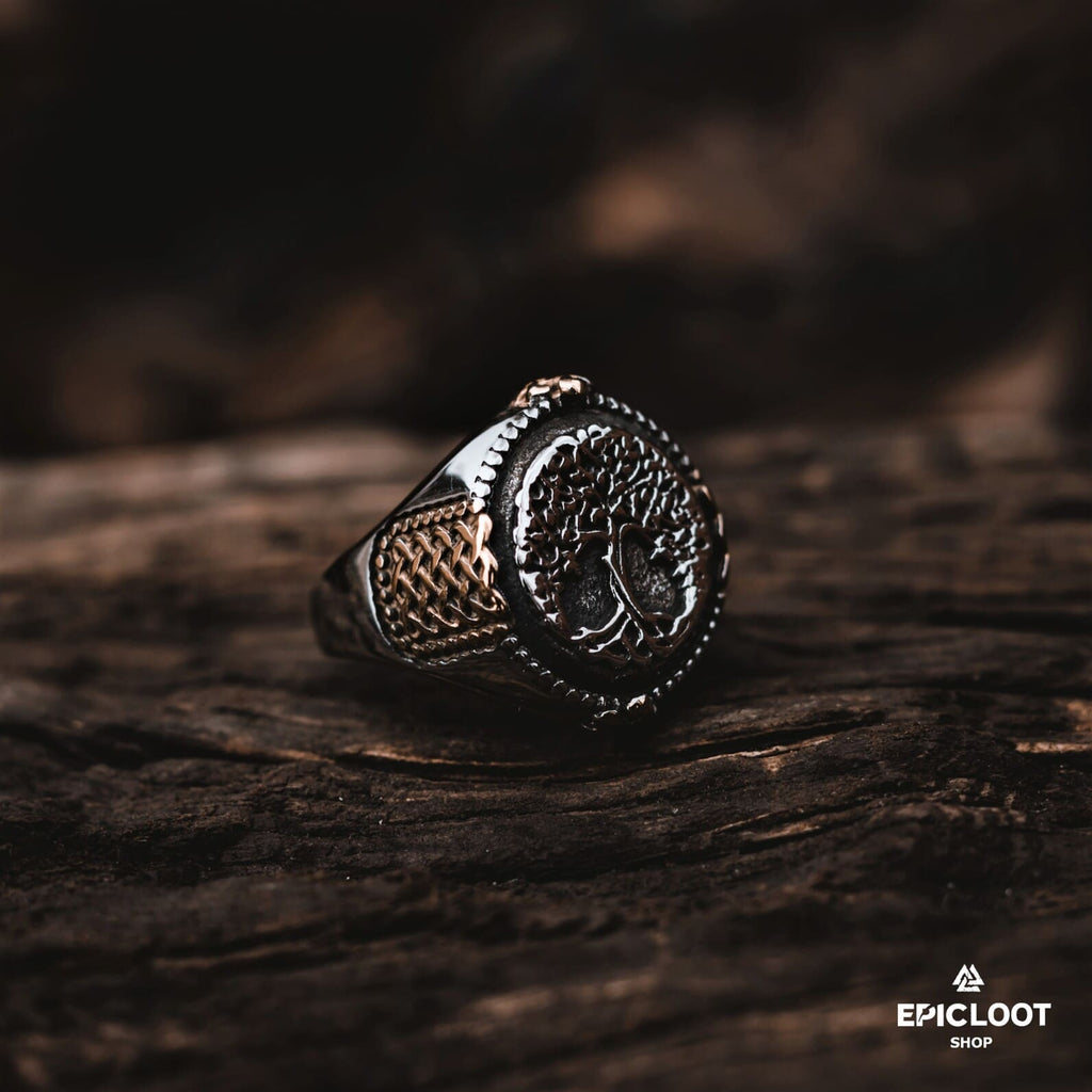 Decorative Nordic Symbol Yggdrasil Ring