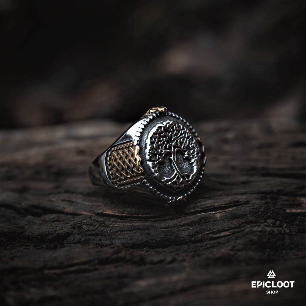 Decorative Nordic Symbol Yggdrasil Ring