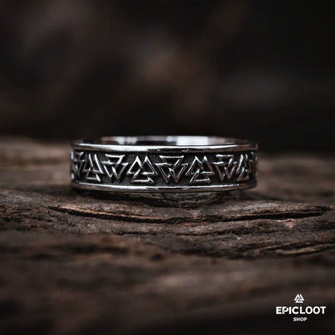 Nordic Ring Valknut Symbol