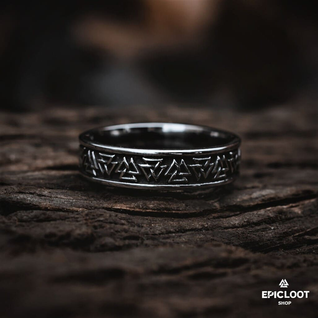 Nordic Ring Valknut Symbol