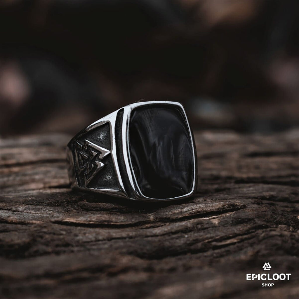 Stainless Steel Nordic Valknut Ring