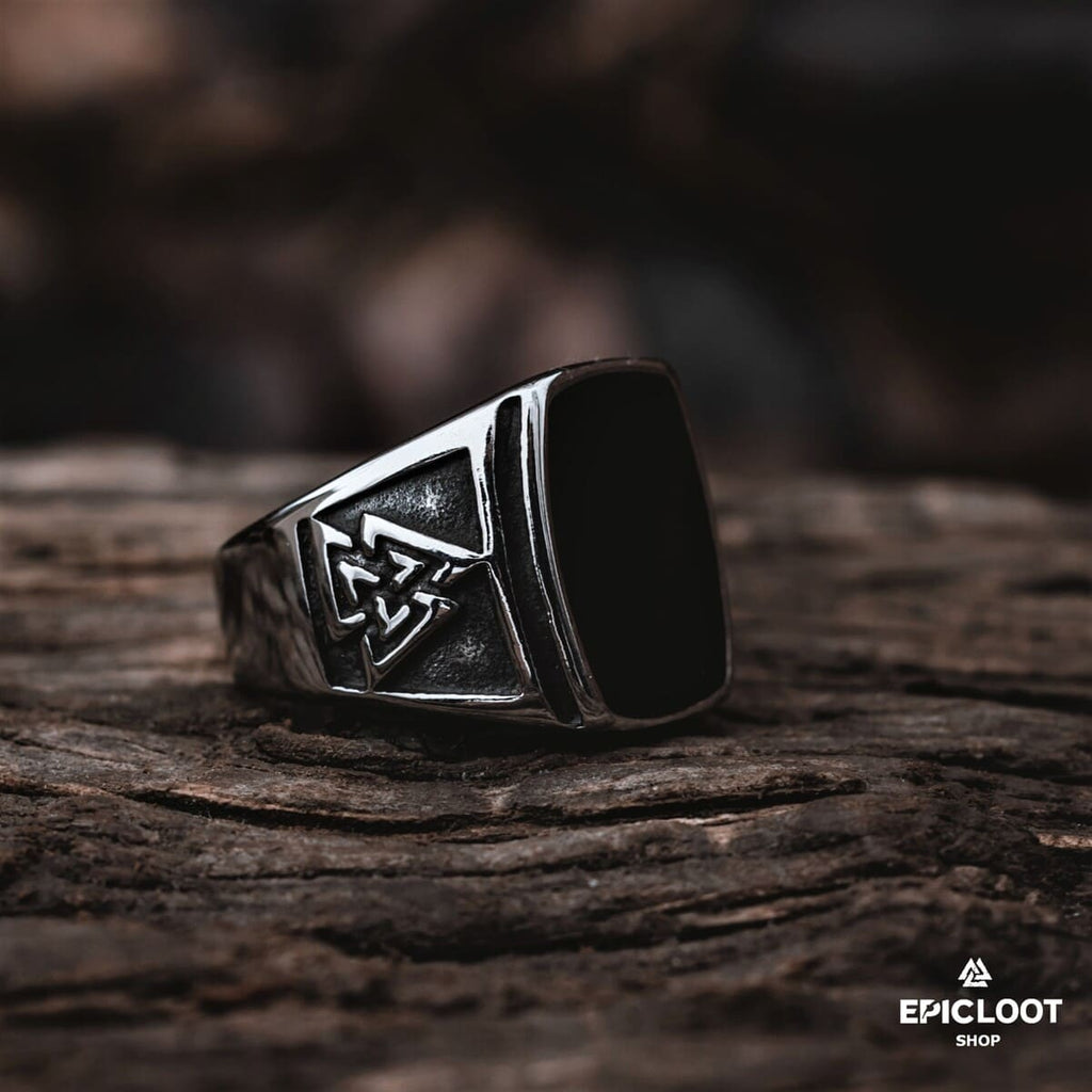 Stainless Steel Nordic Valknut Ring