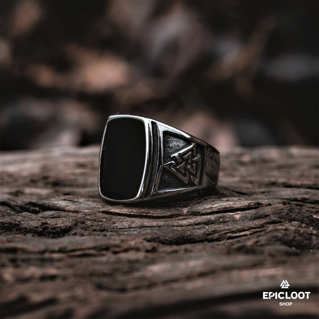 Stainless Steel Nordic Valknut Ring