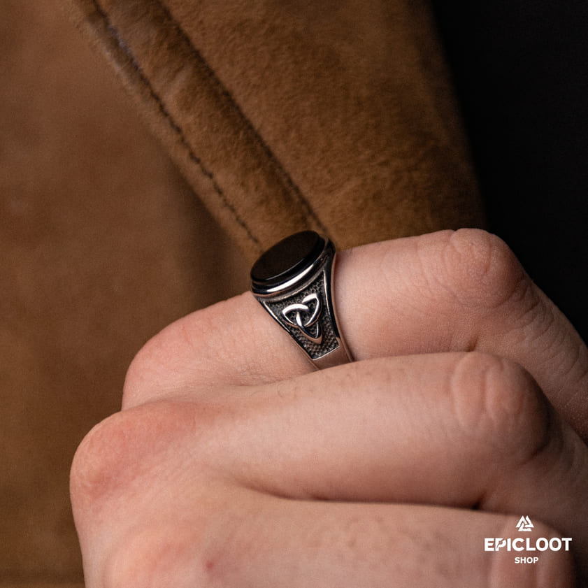 Celtic Trinity Knot Stainless Steel Ring
