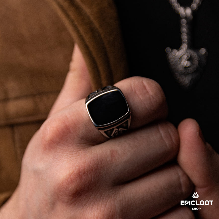 Stainless Steel Nordic Valknut Ring