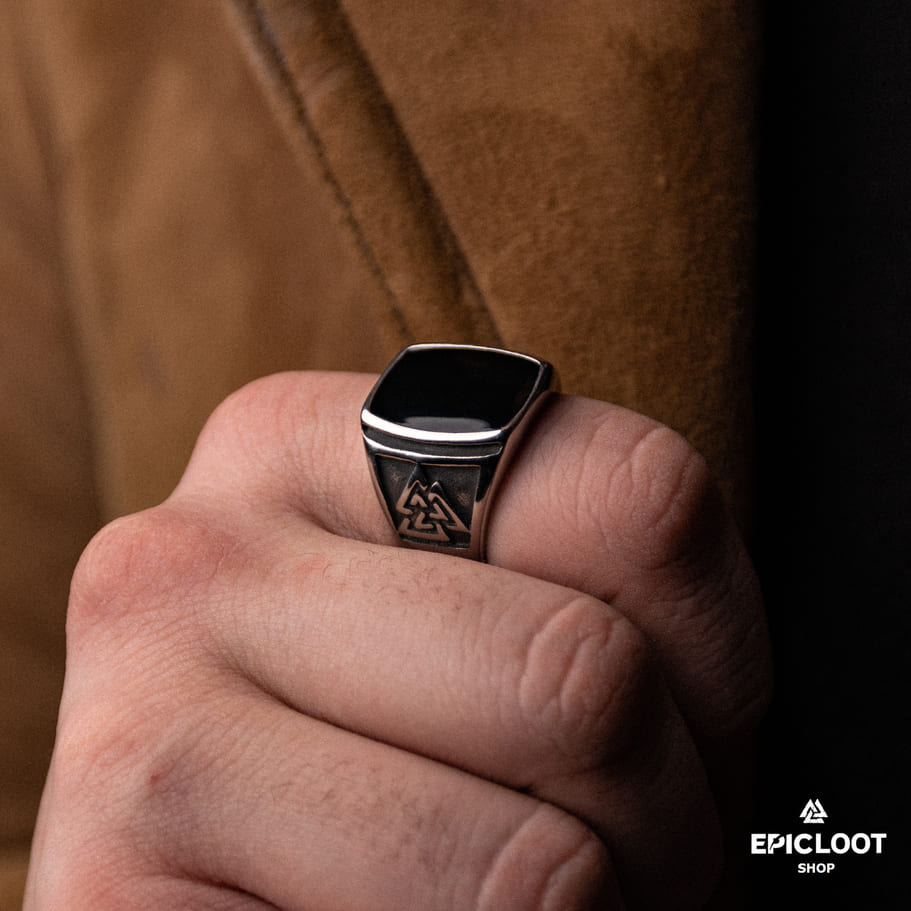 Stainless Steel Nordic Valknut Ring