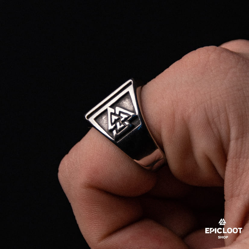 Stainless Steel Nordic Valknut Ring