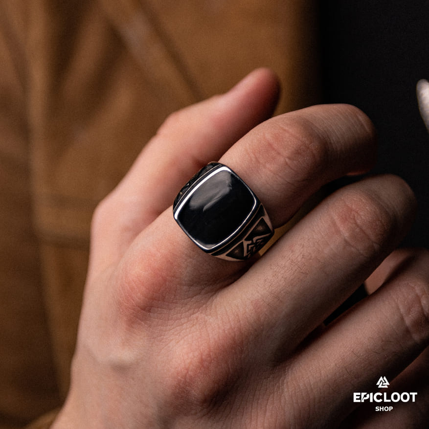 Stainless Steel Nordic Valknut Ring