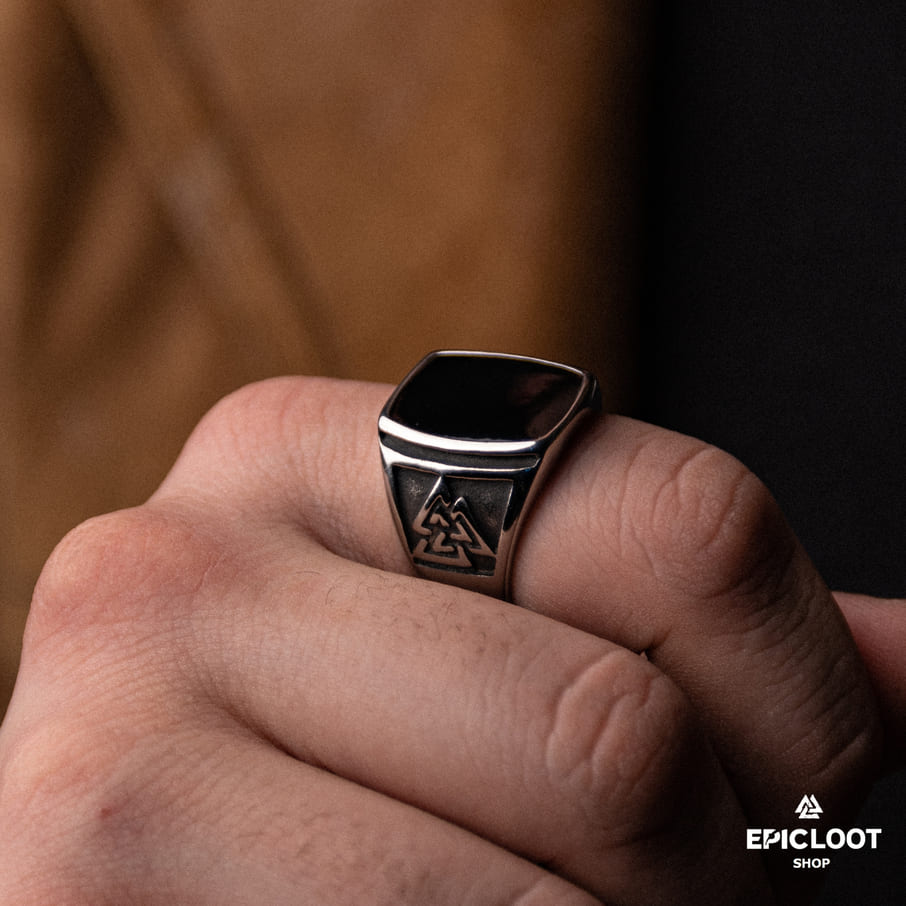 Stainless Steel Nordic Valknut Ring