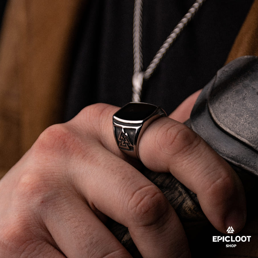 Stainless Steel Nordic Valknut Ring