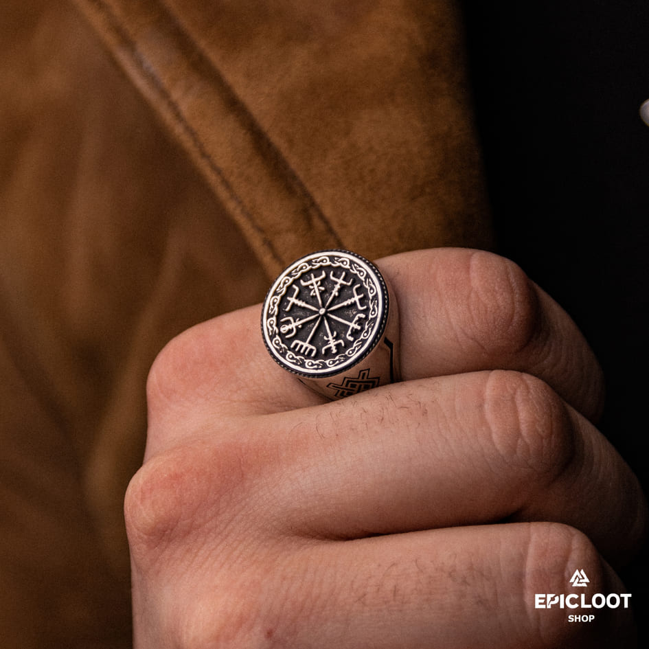 Norse Symbol Stainless Steel Vegvisir Ring