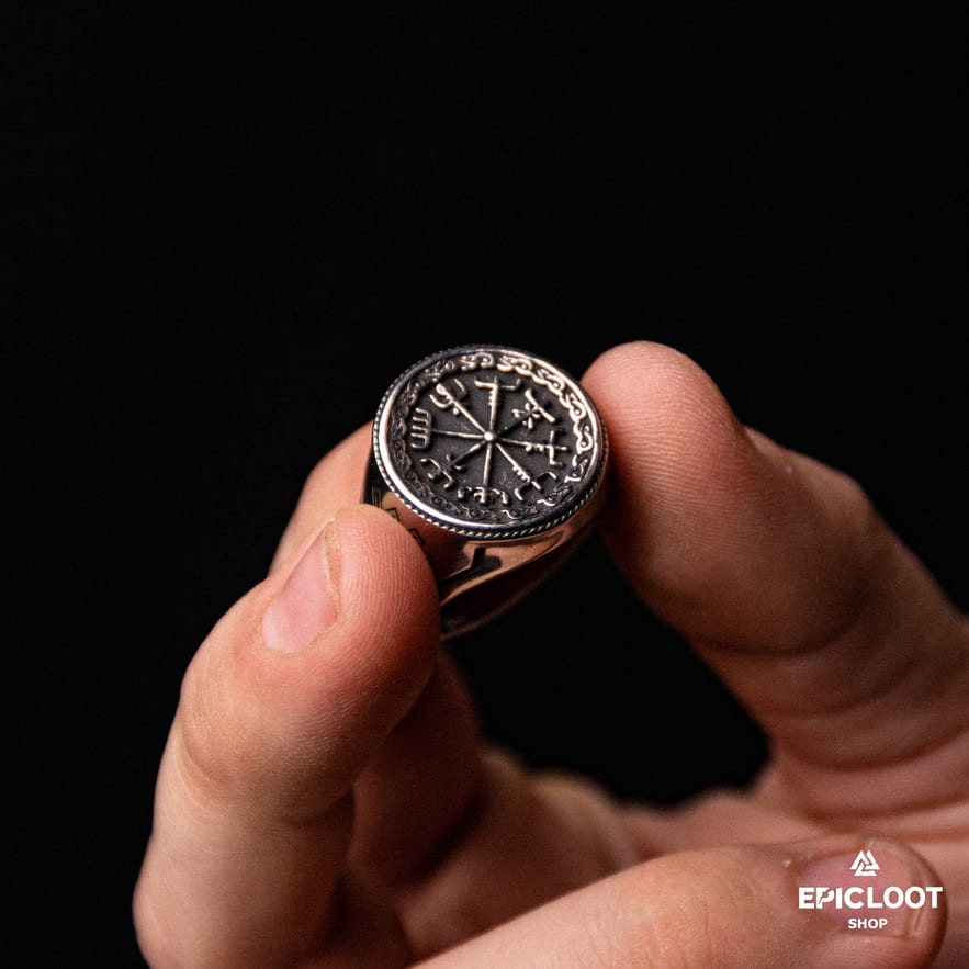 Norse Symbol Stainless Steel Vegvisir Ring