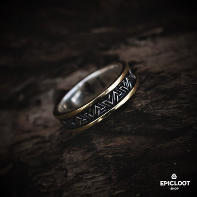 925 Silver Nordic Valknut Ring
