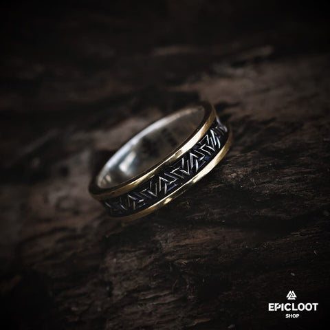 925 Silver Nordic Valknut Ring