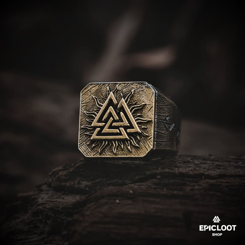 925 Silver Nordic Valknut Ring