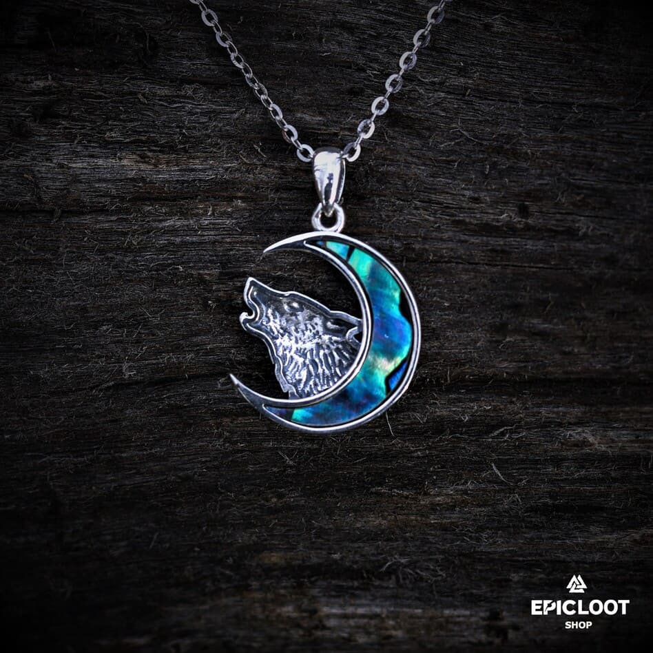 Moon Wolf  Necklace