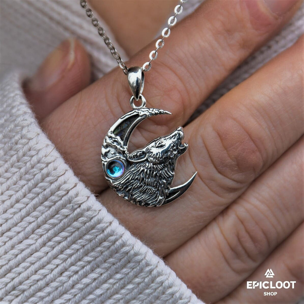 Moon Wolf  Necklace