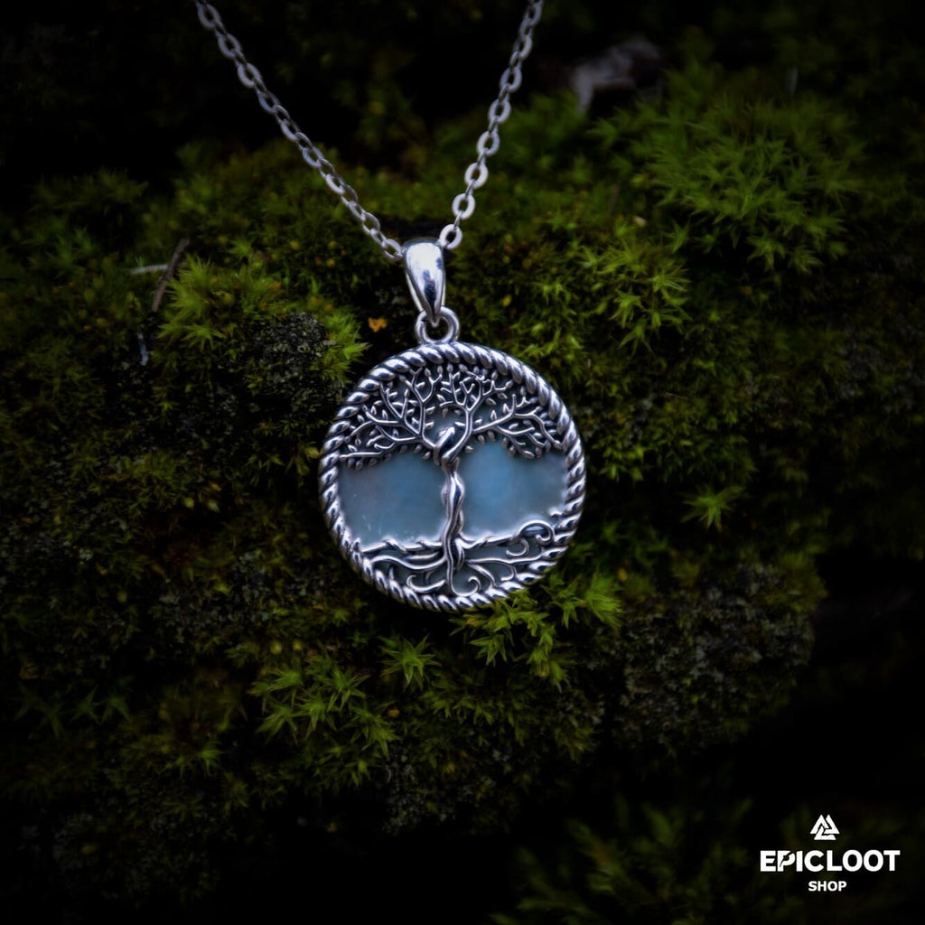 Yggdrasil White stone Necklace