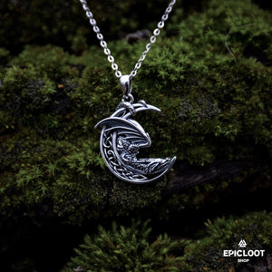 Collana Drago Lunare in Argento 925