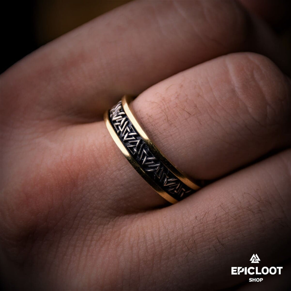 925 Silver Nordic Valknut Ring