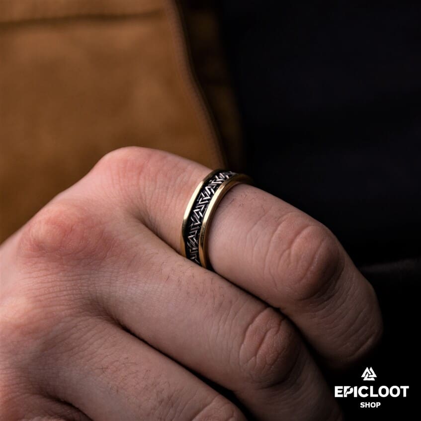 925 Silver Nordic Valknut Ring