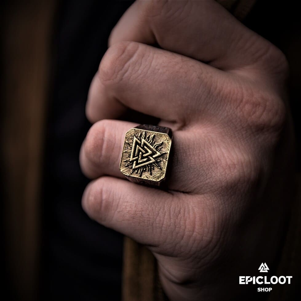 925 Silver Nordic Valknut Ring