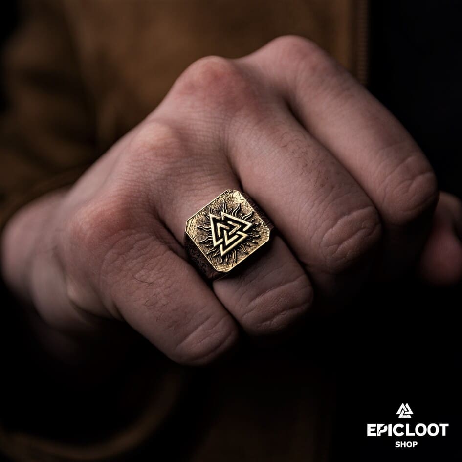 925 Silver Nordic Valknut Ring