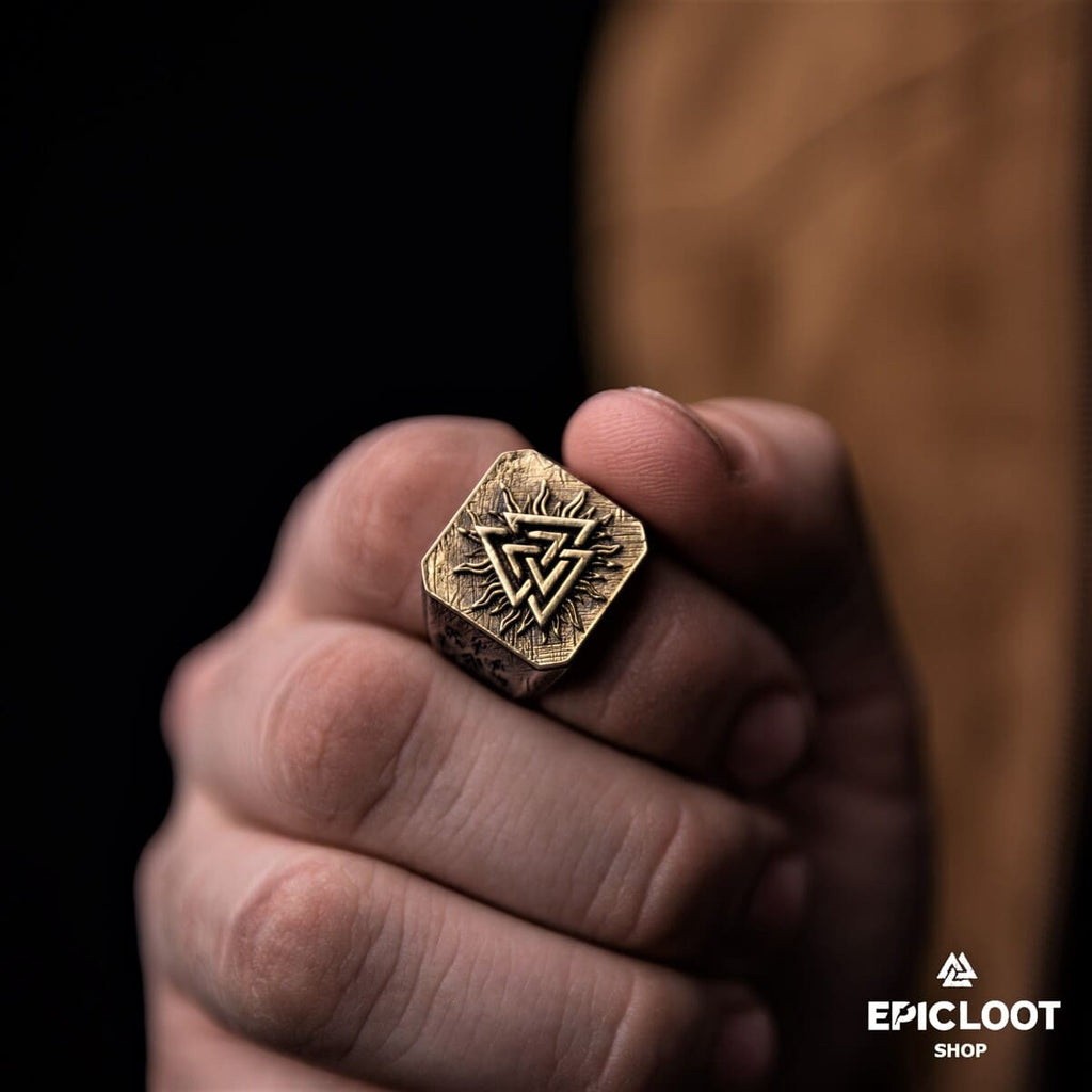 925 Silver Nordic Valknut Ring