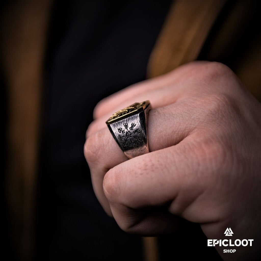 925 Silver Nordic Valknut Ring