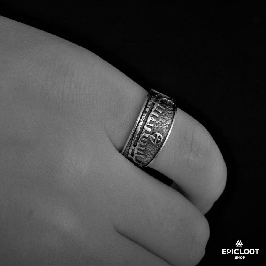 925 silver Drakkar Longship Ring