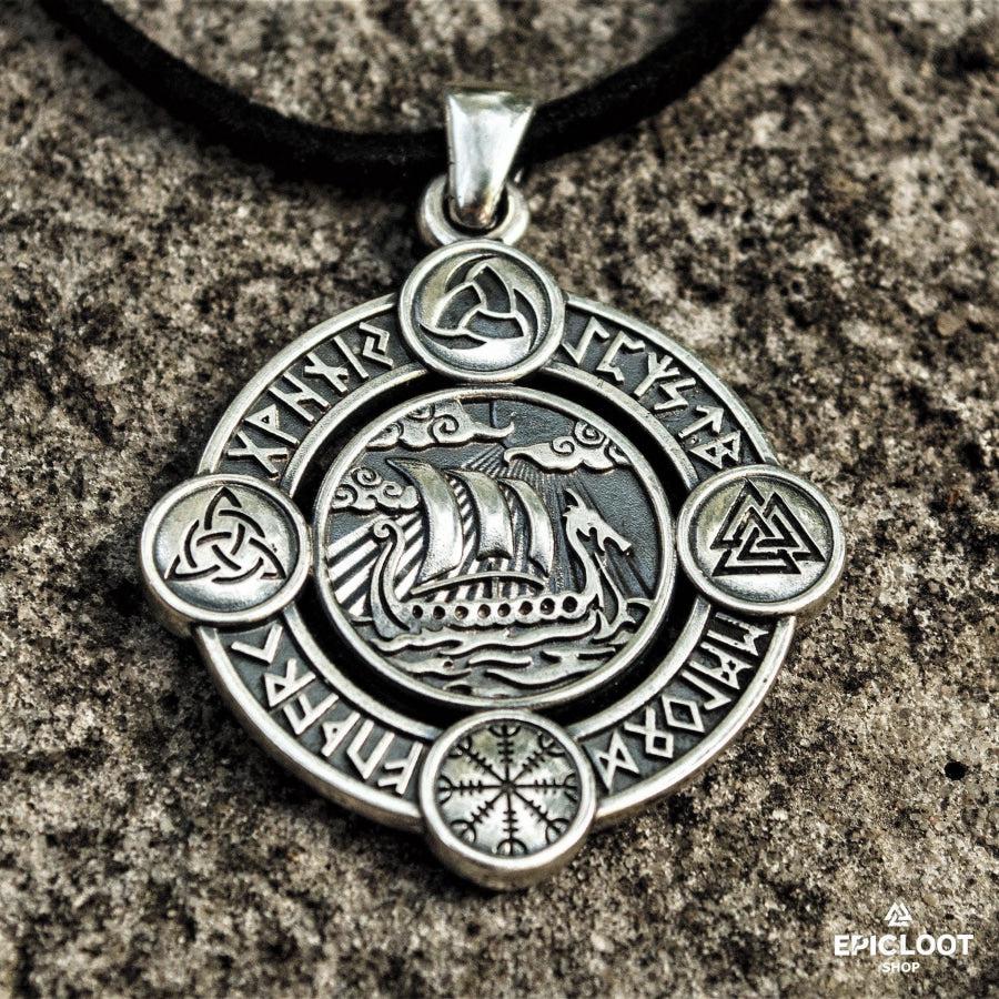 925 Silver Drakkar Pendant